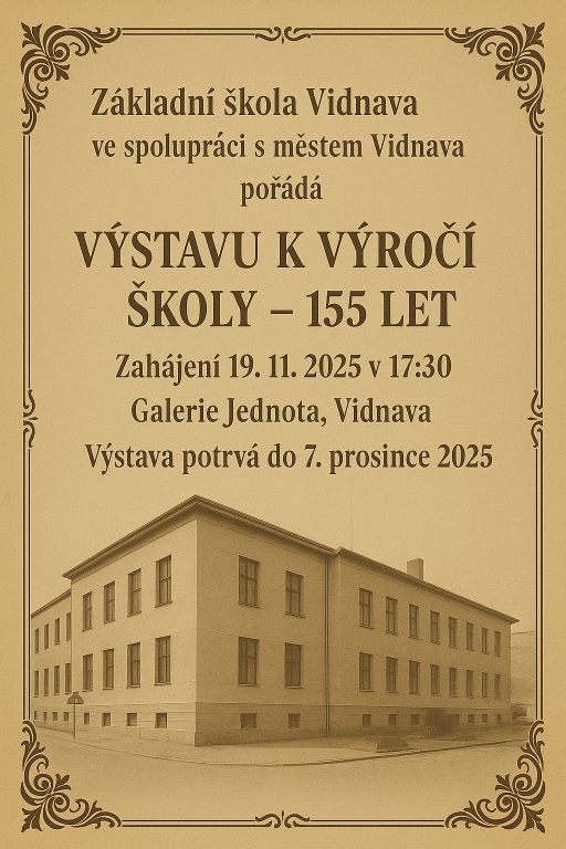Výstava k výročí školy ve Vidnavě