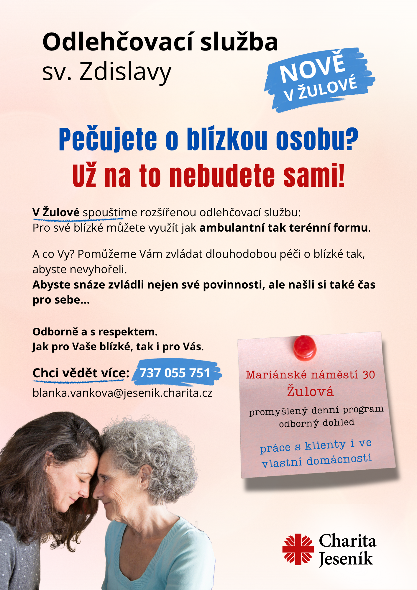 Nová služba pro seniory a pečující